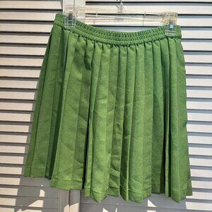 Esprit lime green pleated skirt elastic waist ESSENTIALS small
